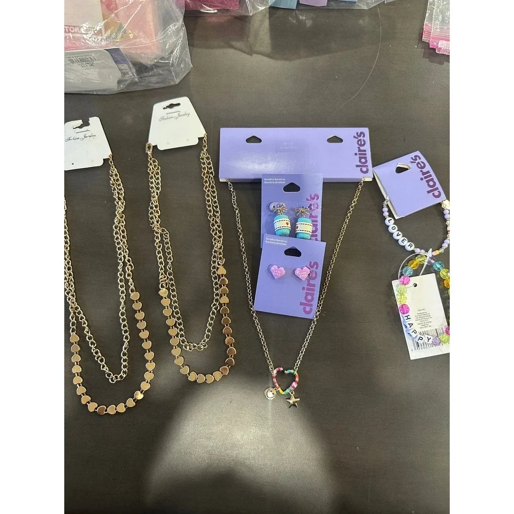 Claire's Kids Valentine Jewelry‎ Set Necklaces Bracelets Earrings